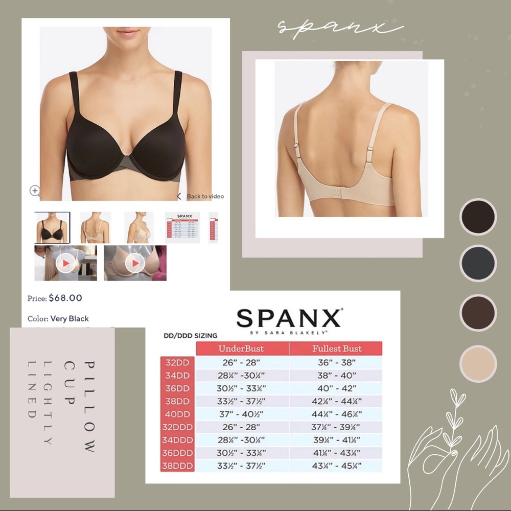 NWT Spanx Lightly Lined Full Coverage Bra